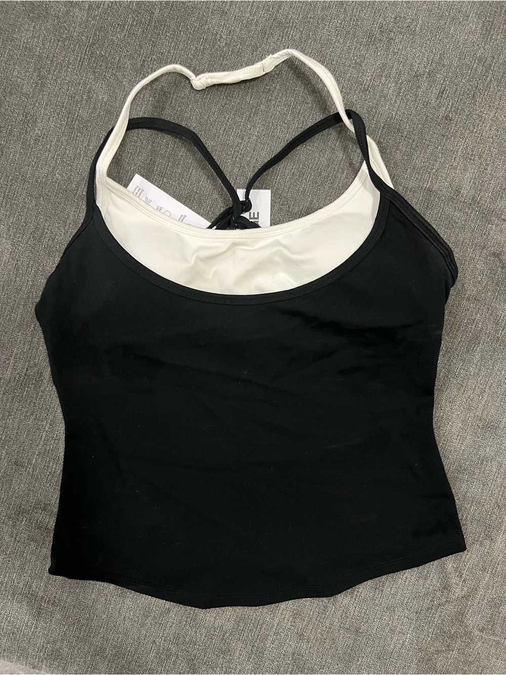 Garage Active Layer Tank Top Jet Black/ Snow White
